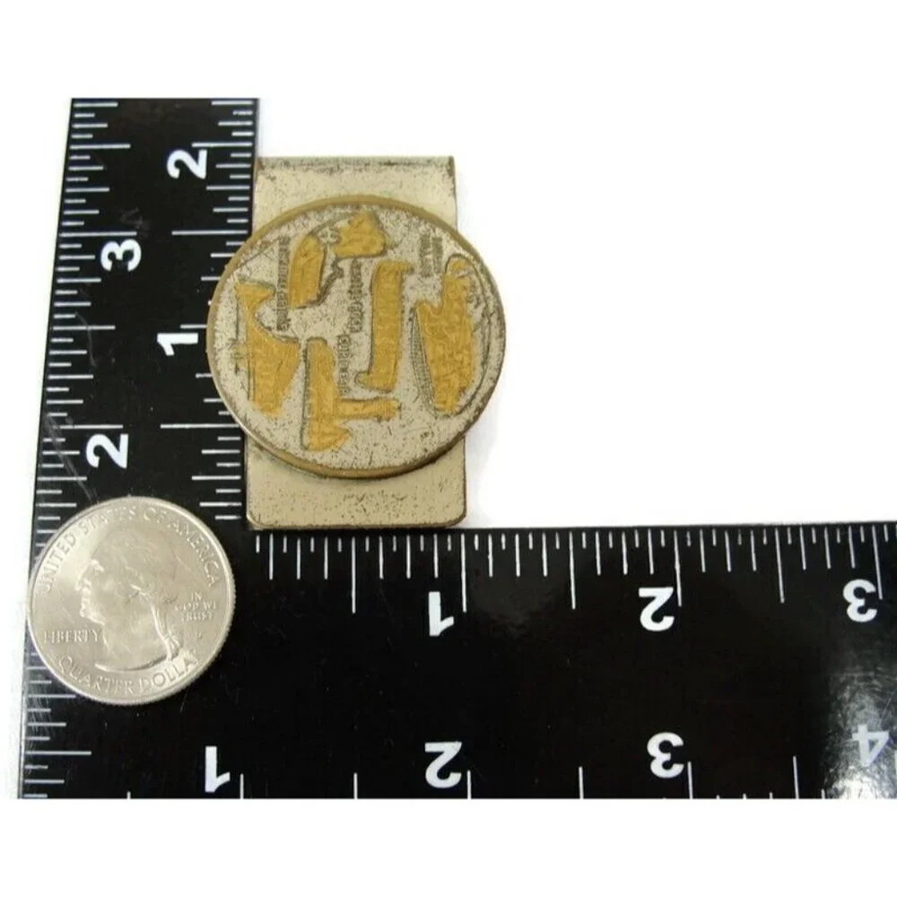 Vintage St. Ignace Michigan Money Clip Men Wallet ID Credit Card Holder